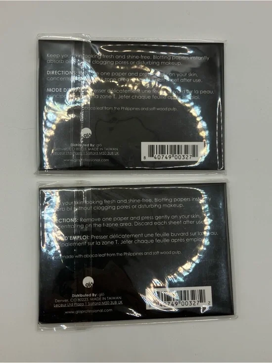 Glo Minerals Blotting papers 2 Packs 100 Sheets Each for Makeup - Picture 3 of 3